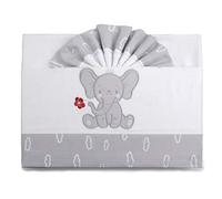 PEKITAS Bebe Flannel Sheet Set 3 Piece Cot 60 x 120 100% Cotton Grey Made in Portugal