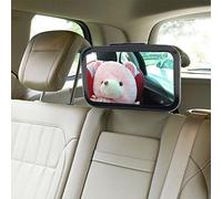 PEKITAS Rear-View Mirror to Watch Baby in Your Car, 360° Adjustable Internal Unbreakable Rear-Facing