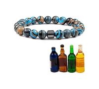PEKJDS Glame Anti-Alcohol Bracelet - Reduce the Urge to Drink, Adjustable Glame Anti Alcohol Magnetic Bracelet, Anti Alcohol Magnetics Bracelets, Magnetic Sobriety Bracelets for Men & Women (B)