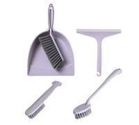 PEKJI Mini broom and dustpan set plastic portable cleaning supplies purple cleaning brush set of 5