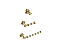PEKMAR Bathroom Hardware Accessories Set Brushed Gold Knurled Brass Kit Towel Bar Ring Robe Hook Paper Holder Towel Ring Toilet Brush,H,PH,TR