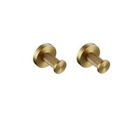 Bathroom Hardware Accessories Set Brushed Gold Knurled Brass Kit Towel Bar Ring Robe Hook Paper Holder Towel Ring Toilet Brush,2 hooks