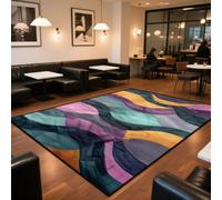 PEKMAR Carpet for Live Room Washable Large Area Rugs Abstract Style Area Rug Decoration Home Red Entrance Door Mat(180x250cm 71x98in/CX035-flannel-7)