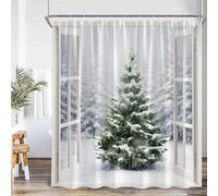 PEKMAR Landscape Shower Curtains Brown Scenery Home Bathroom Decor Bath Curtain Set With Hooks,1729AL,300x180cm,118x70in