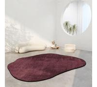 PEKMAR Oval Carpets for Living Room Children Bedroom Rug Soft Fluffy Bedside Rugs Short Plush Large Area Mats(1.9x2.9ft(60x90cm)/TS040-Flannel-11)