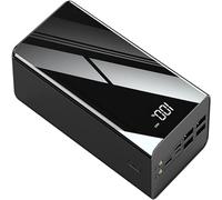 PeKmaR Power Bank 100000Mah, High Capacity Portable Charger USB C Fast Charging, 4 Ports External Battery Pack Portable Charger with LED Digital Display Flashlight,Black