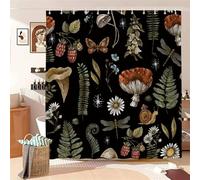 PEKMAR Shower Curtain Retro Floral Botanical Wildflowers Green Plant Bath Curtain Bathroom Decor,1346al,180x210cm,70x83in