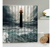 PEKMAR Shower Curtain Sea Sunset Natural Scenery Bathroom Waterproof Polyester Curtains Home Decoration With Hook Set,5,W90xH180cm