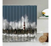 PEKMAR Shower Curtain Sea Sunset Natural Scenery Bathroom Waterproof Polyester Curtains Home Decoration With Hook Set,7,W150xH180cm