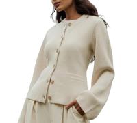 PEKMAR Womens Sweaters Cardigan,Loose Cardigans with Thin Bell Sleeves | Long Sleeve Lightweight Coat, Cardigans Outerwear for Daily Wear, Winter, Spring and Most Occasions White