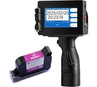PEKOKO LB100S Intelligent Portable Hand Jet Handheld TIJ Thermal Inkjet Printer 12.7mm Online QR Bar Batch Date Number Coding Machine for Carton Box,Food Package,Drink Bottle