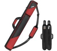 PEKREWS Pool Cue Case 2x2, Pool Stick Case Holds 2 Sticks with 2 Accessory Zipper Pockets, Sturdy Polyester Pool Cue Carry Bag with Shoulder Strap Handle, Soft Billiard Cue Backpack for Men and Women