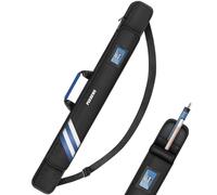 PEKREWS Pool Cue Case, Pool Stick Case 1x1 Holds 1 Butt and 1 Shaft with 1 Accessory Zipper Pocket, Sturdy Polyester Pool Stick Bag with Shoulder Strap Handle, Soft Cue Stick Case for Men and Women