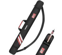 PEKREWS Pool Cue Case, Soft Pool Stick Case 1x1 Holds 1 Butt and 1 Shaft with Queue Zipper Pocket, Sturdy Polyester Billiard Cue Bag with Shoulder Strap Handle, Billiard Stick Bag for Men and Women