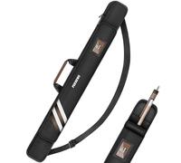 PEKREWS Pool Cue Case, Soft Pool Stick Case 1x1 Holds 1 Butt and 1 Shaft with Queue Zipper Pocket, Sturdy Polyester Billiard Cue Bag with Shoulder Strap Handle, Billiard Stick Bag for Men and Women