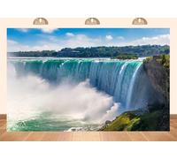 PEKRU 7x5ft Fabric Niagara Falls Backdrops Majestic Horseshoe Falls Canada Beautiful Nature Scenery Studio Photography Props