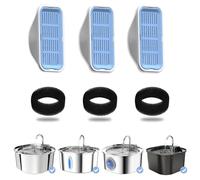 PEKTACO Cat Water Fountain Replacement Filters for 3.2L/108oz, 3 Pack
