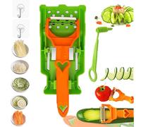 Pelador Multifuncional 2-En-1, 2025 New Upgraded Multifunctional Kitchenware Set, Multifunctional Single Blade Peeler + Potato Spiralizer, All Kinds of Fruits,Vegetables