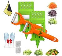 Pelador Multifuncional 2-en-1, Julienne Peeler Vegetable Peeler, 2025 Multifunctional Kitchenware Set with Grating Plate, Double-Edged for Easy Peeling, All Kinds of Fruits and Vegetables (2PCS)