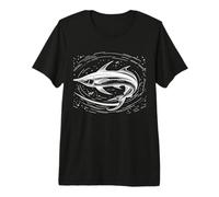 Pelagic Thresher Line Art Shark Ichthyology Premium T-Shirt