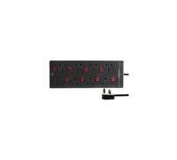 Pro Elec PELB1787 Extension Lead 8G Surge Switched Black 5M
