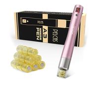 PELCAS Microneedling Pen Automatic Serum Applicator Microneedling 5 Speeds with LCD Screen Type-C Rechargeable Cordless Dermapen