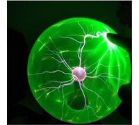 Pelddy 6" Crystal Green Sound Sensitive Glass Plasma Ball Lamp