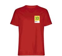 Pele 10 Football Shirt Frame Men's T-Shirt - Red / M
