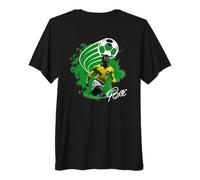 Pele_Brasil_006_Back Printed Premium T-Shirt