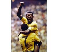 Pele Canvas Wall Art Posters Painting Wall Decor Soccer Athlete Pele Artwork The King of Football Inspirational Poster Print Pictures Home Decoration for Living Room Bedroom UNFramed,50×60cm