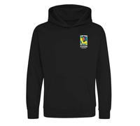 Pele World Cup Sticker Kids Hoodie - Black / 9-11 years