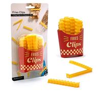 Peleg Design | Food Clips Fries | 12 Piece Food Bag Clips | Bag Clip for Storage | Funny Freezer Bags Clip & Bags Sealing |Fun Kitchen Gadgets & Cute Kitchen Accessories
