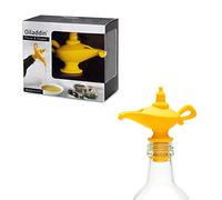 PELEG DESIGN Oiladden | Pourer & Stopper, Silicone, Yellow, 8x9x4.5 cm