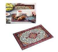 PELEG DESIGN Tempered Glass Cutting Board, 9.6" x 14.4" - Decorative Glass Cutting Board for Kitchen Counter, Heat & Shatter Resistant Chopping Board & Serving Tray, Magic Carpet Design (Rugboard)