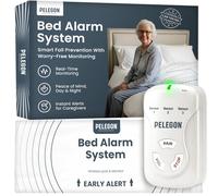 Pelegon Rise-Detection Alert Bed Alarm for Elderly Adults Safety Wireless Sensor Pad and Pager Fall Prevention for Dementia Care Custom Volume Sound Or Vibration Long Range Coverage Tool Free Setup