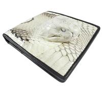 Pelgio Genuine Cobra Snake Skin Leather with Head Bifold Men's Wallet, Natural, [B1] - 6 Card Slots + 2 Id Windows + 2 Compartments for Bills