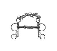 Pelham bit with short cheeks for horse double jointed Umbria Equitazione