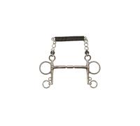 Pelham for horse right long branches with broken rubber Metalab Elite