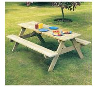 pelham large wooden garden picnic dininig set in ash grey