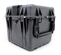 PELI 0340 Cube Shaped Transport Case, IP67 Watertight, 151L Capacity, Made in US, With Padded Divider Inlay, Black