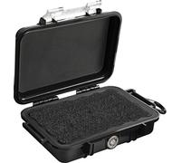 PELI 1020 Small IP67 rated Watertight Micro Case for Water Sports and Outdoor, 1L Capacity, Made in US, Clear/Black Liner