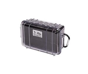 PELI 1050 Micro Case, Small Protective Cases Camera & Photo, IP67 Watertight, 3L Capacity, Made in US, Clear/Black Liner