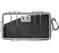 PELI 1060 Protective Micro Case for Small Items, Watertight and Dustproof IP67 Rated, 1,3L Capacity, Clear/Black Liner