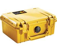 PELI 1120 Professional Shockproof Camera Case, IP67 Watertight, 2L Capacity, Made in US, With Customisable Foam Inlay, Yellow