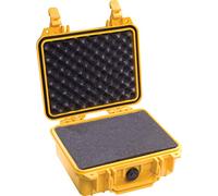 PELI 1200 Protective Case for DSLR Camera, Lens and Accessories, IP67 Rated, 12L Capacity, Made in US, With Customisable Foam Insert, Yellow