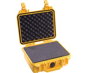 PELI 1200 Protective Case for DSLR Camera, Lens and Accessories, IP67 Rated, 12L Capacity, Made in US, With Customisable Foam Insert, Yellow