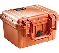 PELI 1300 Protective Shockproof Case, IP67 Watertight and Dustproof, 17L Capacity, Made in US, No Foam, Orange