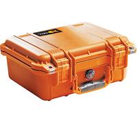 PELI 1400 Waterproof Protector Case for Fragile Instruments, IP67 Water- and Dustproof, 19L Capacity, Made in Germany, No Foam, Orange