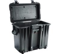 PELI 1440 Top Loader Case With Wheels and Telescopic Handle, IP67 Watertight, 82L Capacity, Made in US, No Foam, Black