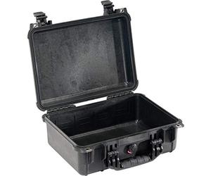 PELI 1450 Protective Hard Case for Video and Camera Equipment, IP67 Watertight, 31L Capacity, Made in Germany, No Foam, Black